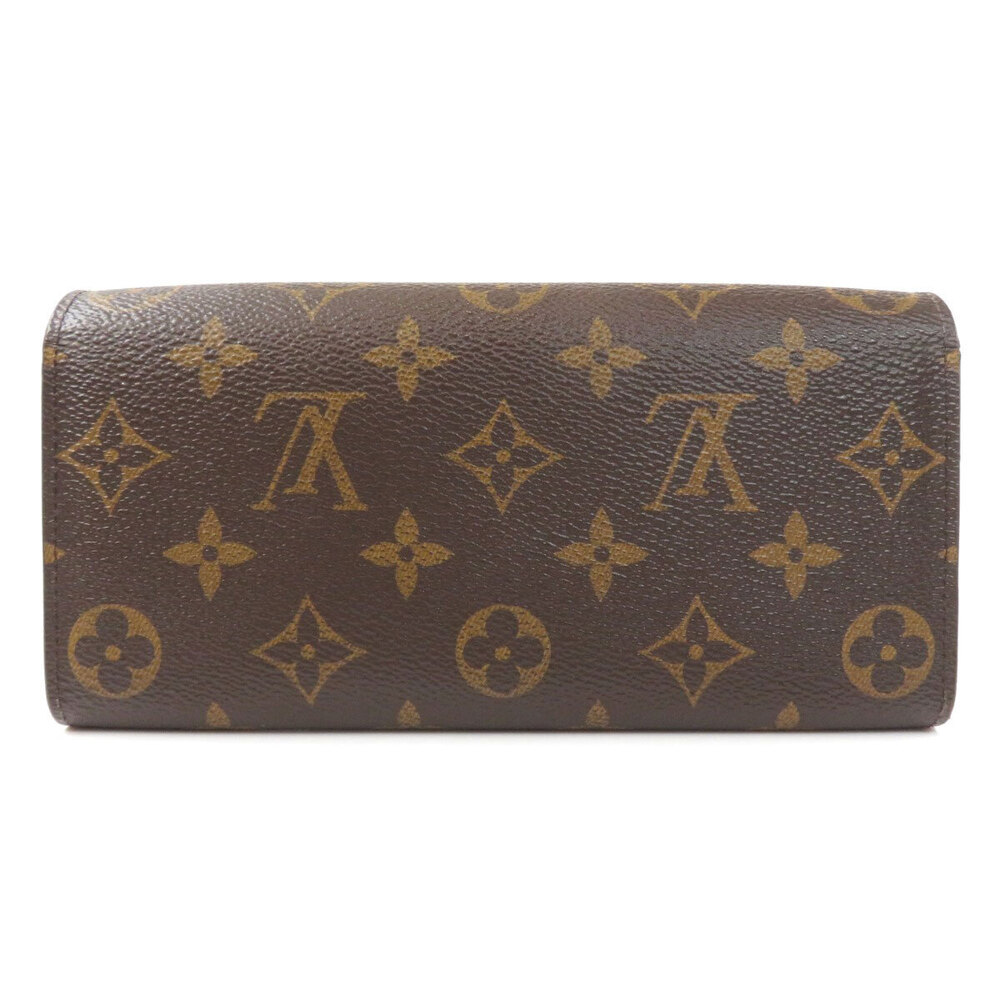 Louis Vuitton Long Emilie Monogram Wallet Canvas Portefeuille Brown